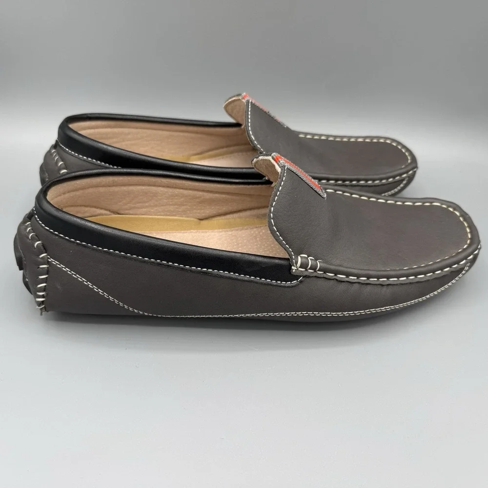 Bruno Marc Men's Driving Mocs Loafers Slip on Lightweight Shoes Grey Black Sz 9